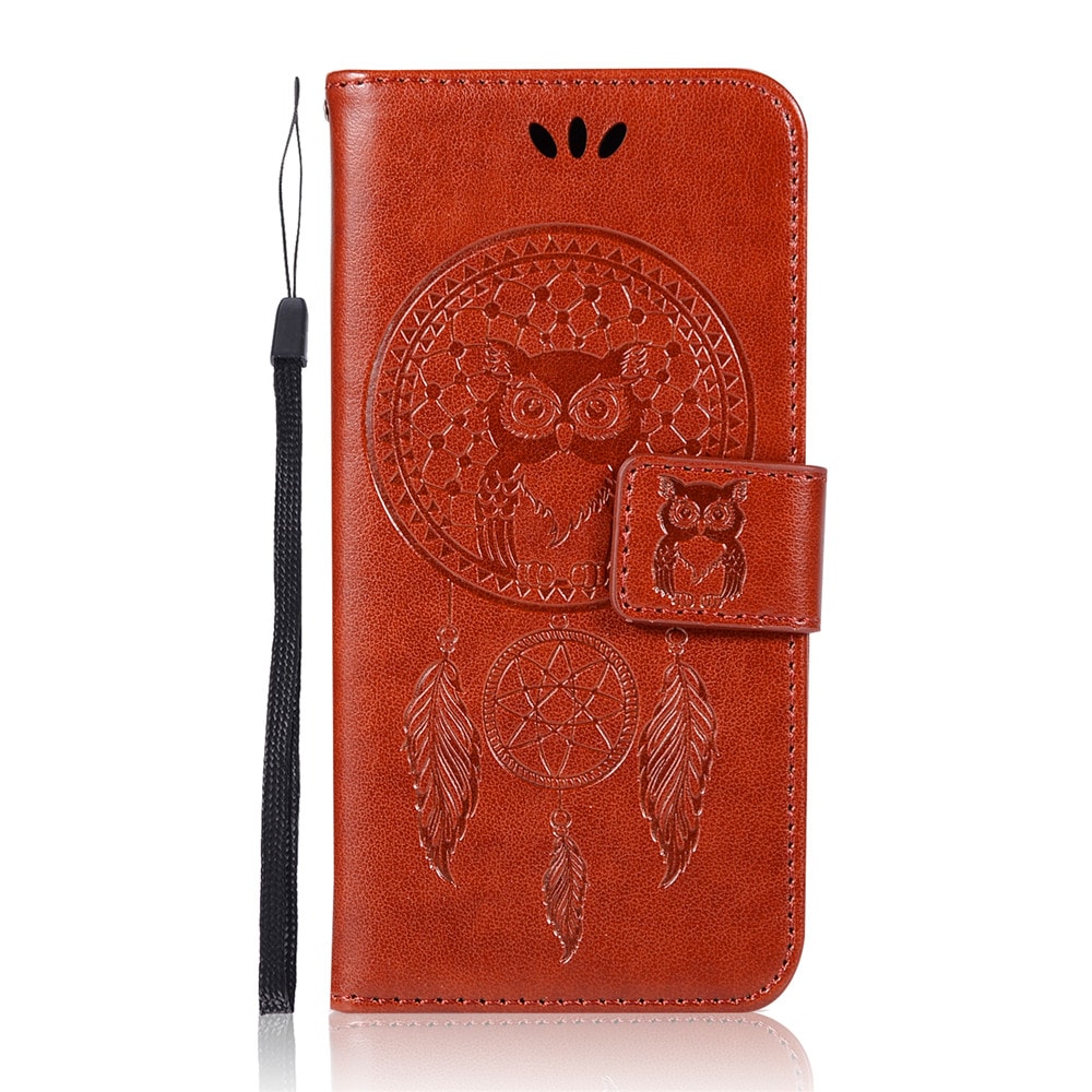 Owl Campanula Fashion Wallet Cover For Samsung Galaxy A5 2016 A510 Phone Bag With Stand PU Extravagant Flip Leather Case- Brown