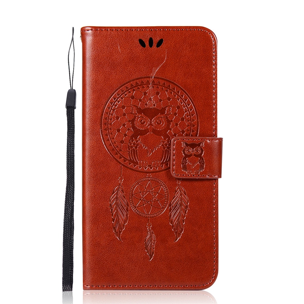 Owl Campanula Fashion Wallet Cover For Samsung Galaxy J7 Prime Case On 7 2016 Phone Bag With Stand PU Flip Leather Case- Brown