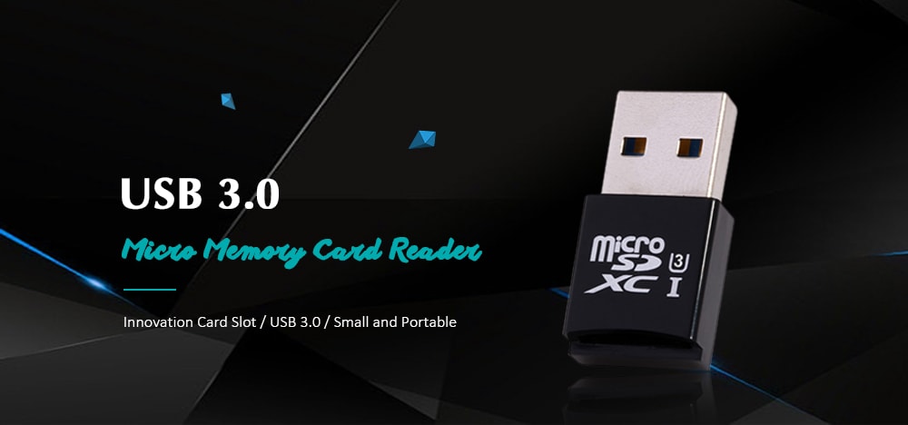 USB 3.0 Micro SDXC Memory Card Reader- Black