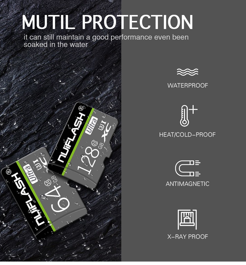 NUIFLASH TF Micro SD Memory Card with Holder - Multi-A 16GB