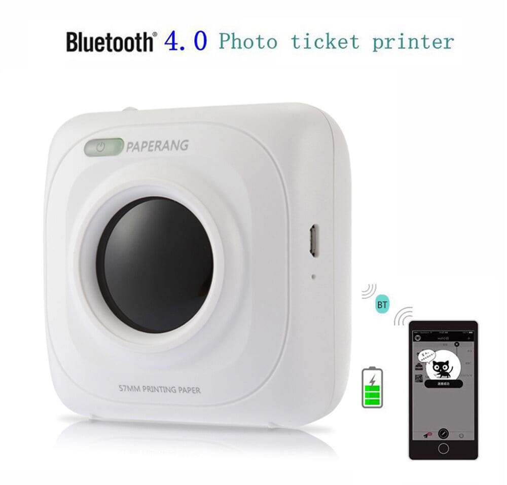 PAPERANG P1 Mini Handheld Bluetooth Photo Printer- White