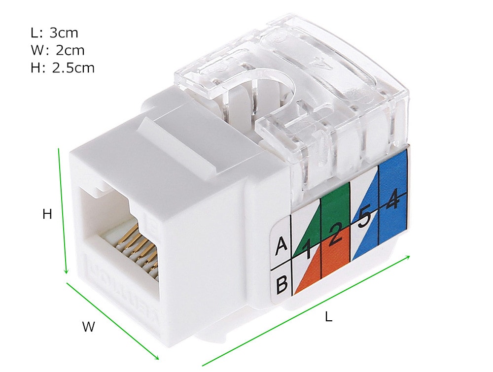 Vention VDD - B05 - W Category 5E Unshielded High-speed Transmission Ethernet Module- White