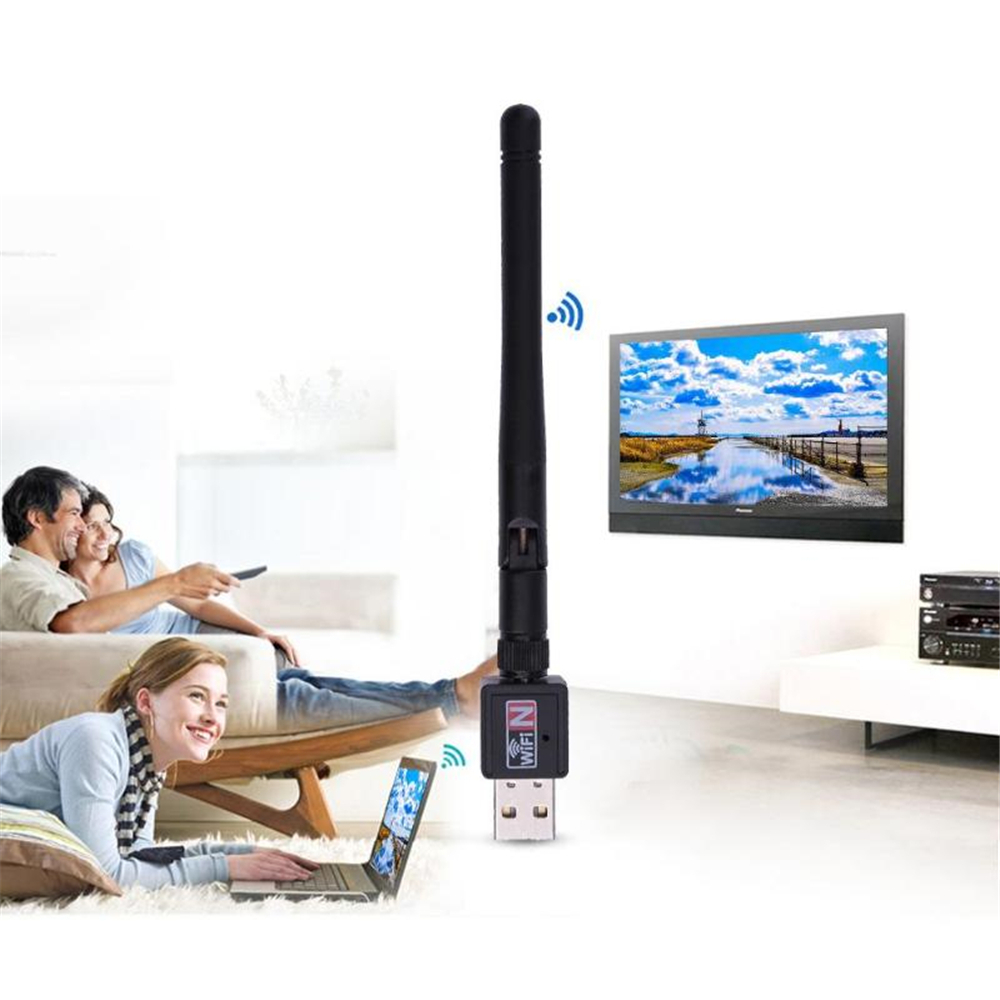 Wireless USB Dual Band 5G / 2.4G Antenna Support Windows XP or Vista / PC / 7 / 8 / 10 / Mac OS X 10.6 - 10.13- Black