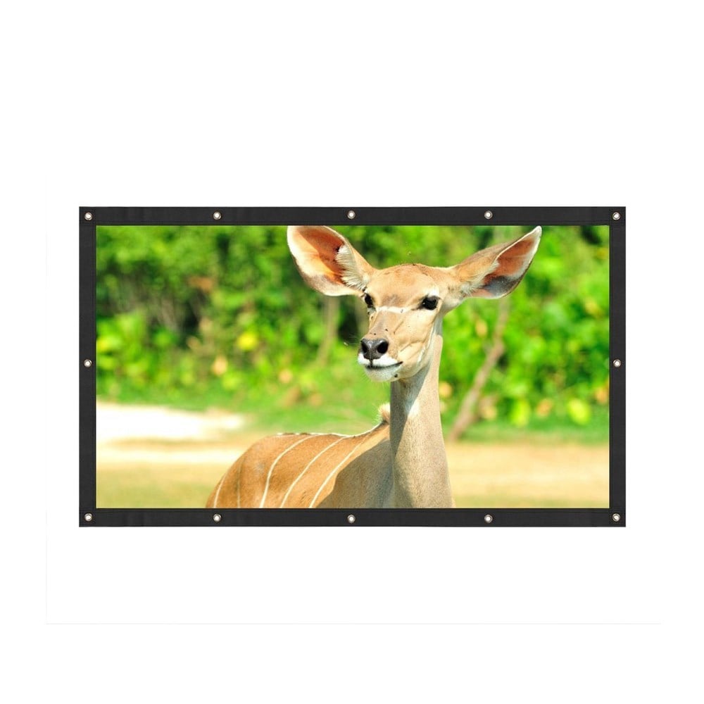 Simple Projection Screen for Indoor and Outdoor Outdoor Projection- White 60 inch