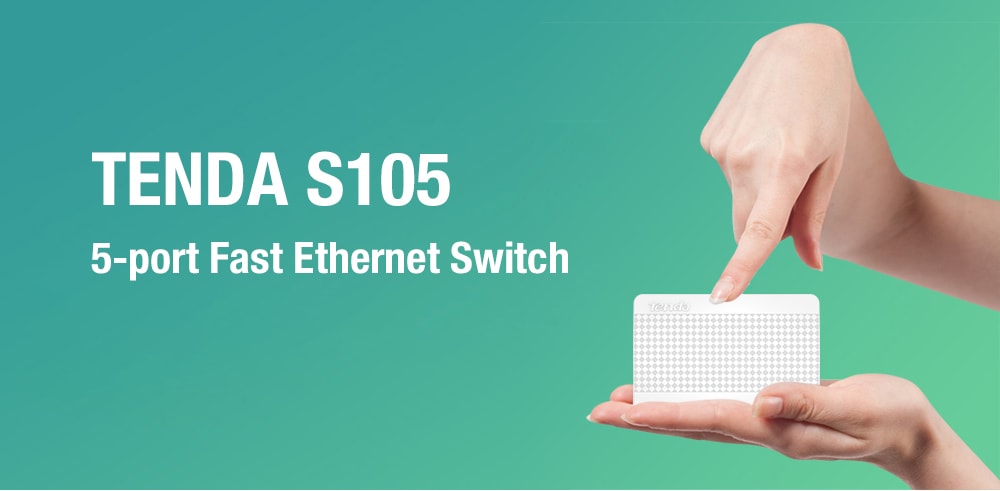 TENDA S105 5-port Fast Ethernet Switch- White