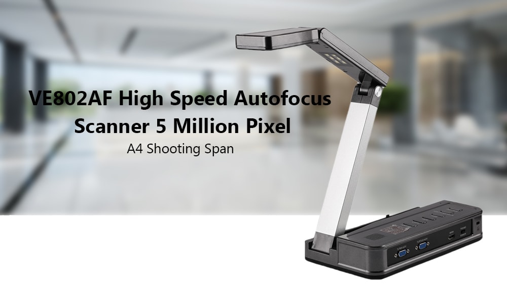 VE802AF High Speed Autofocus Scanner 5 Million Pixel- Black