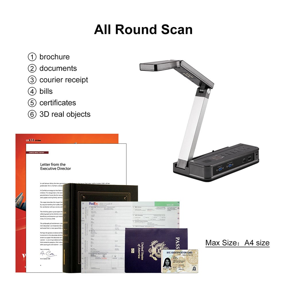 VE802AF High Speed Autofocus Scanner 5 Million Pixel- Black