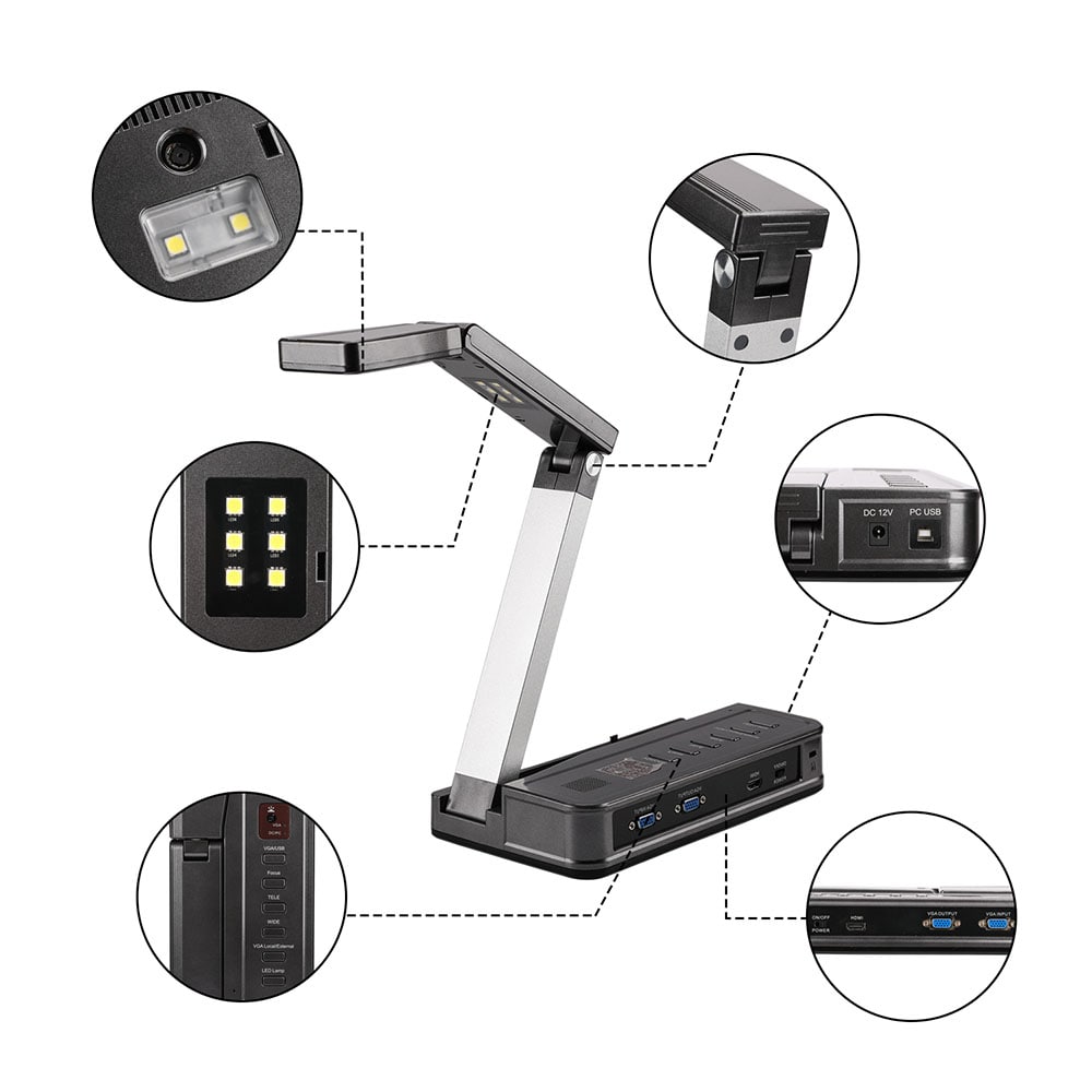 VE802AF High Speed Autofocus Scanner 5 Million Pixel- Black