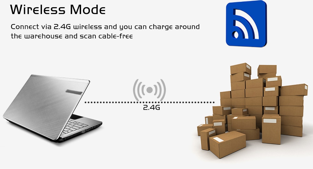 ZADSCAN BP8150BL Bluetooth 3.0 Wireless Barcode Scanner Handheld Bar-code Reader- Black