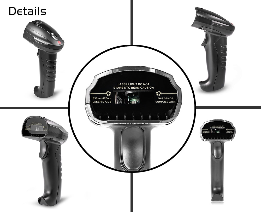 ZADSCAN BP8150BL Bluetooth 3.0 Wireless Barcode Scanner Handheld Bar-code Reader- Black