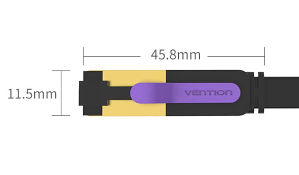 Vention ICAB Seven Types Shielded Flat Wire Jumper- Purple 0.5M