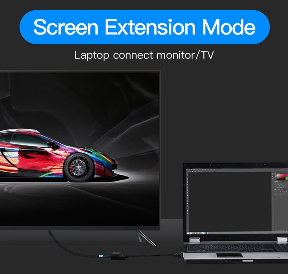 Vention ACNBB VGA to HDMI Converter- Black