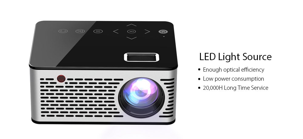 T200 LCD Home Theater Projector 320 x 240P USB / TF / HDMI / AV- Black US Plug