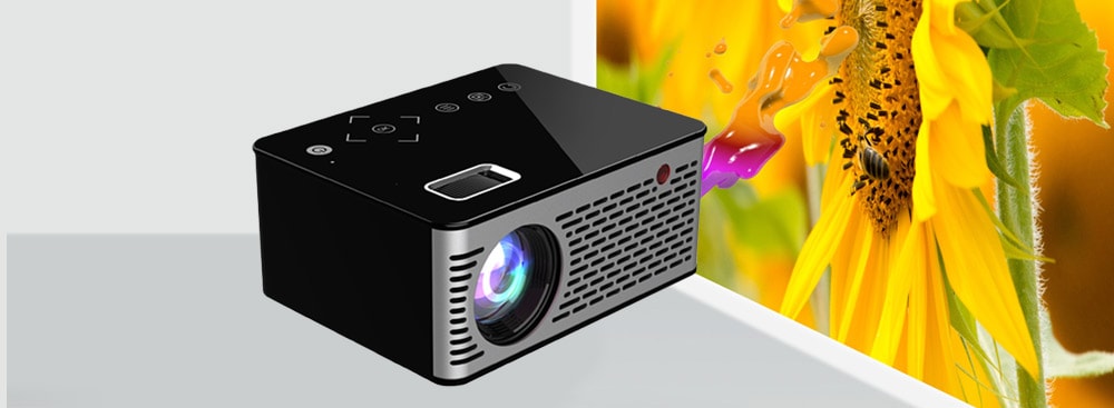 T200 LCD Home Theater Projector 320 x 240P USB / TF / HDMI / AV- Black US Plug