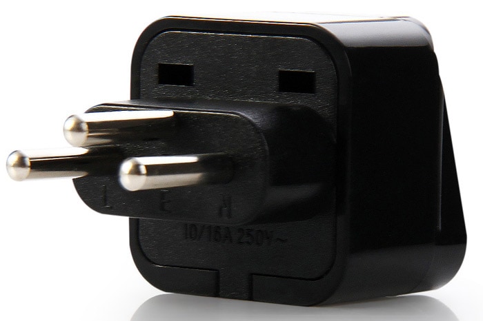 WD11ABK Switzerland Plug to Universal Socket Adapter Power Plugs Converter- Black Single