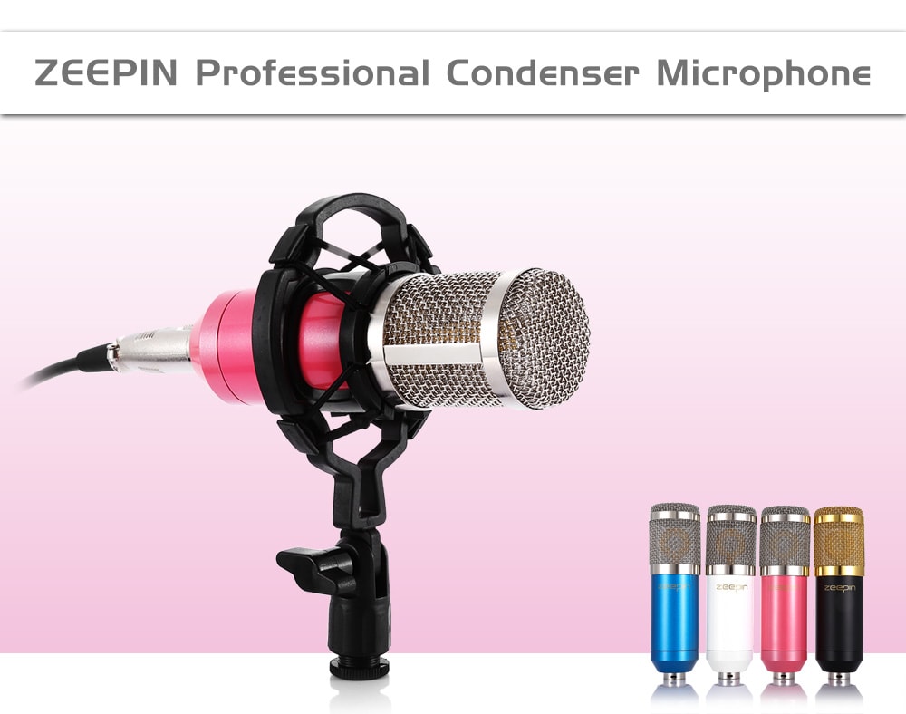 ZEEPIN BM - 800 Professional Condenser Microphone Studio Broadcasting Recording- Black