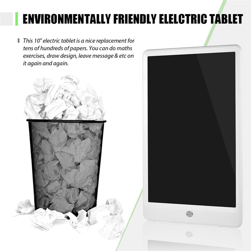 Portable 10 Inch Color LCD Tablet Electronic Paperless Liquid- Yellow