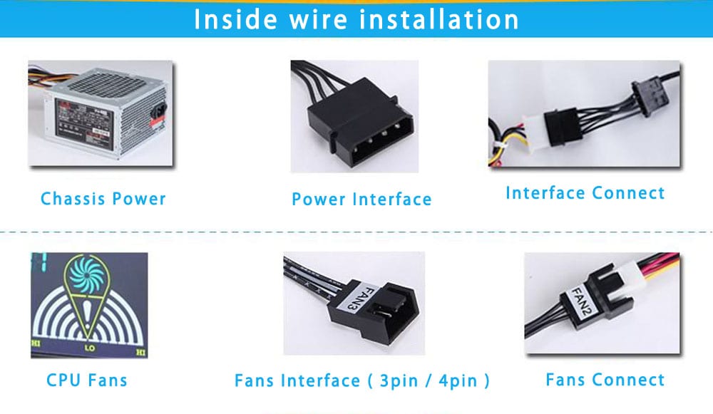 STW 5023 5.25inch Drive Bay Full Brushed Aluminum 3 Channels Fan Speed Temperature Controller with LCD Screen- Black