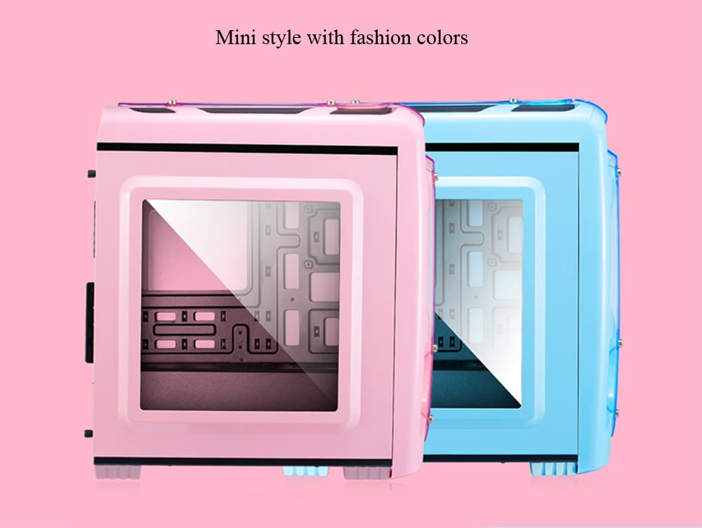 Segotep Mini Computer Case PC Mainframe- Pink