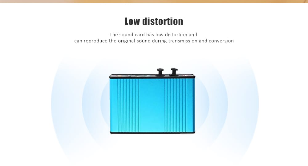 USB 6 Channel 5.1 External Optical Audio Sound Card for PC Laptop Notebook- Butterfly Blue