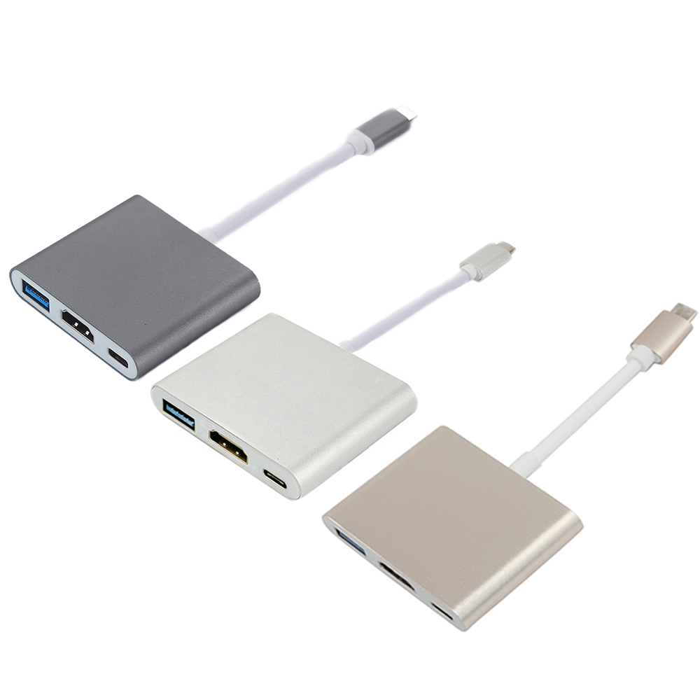 USB Type C to HD 4K Adapter USB C Multiport HD Adapter for MacBook- Silver