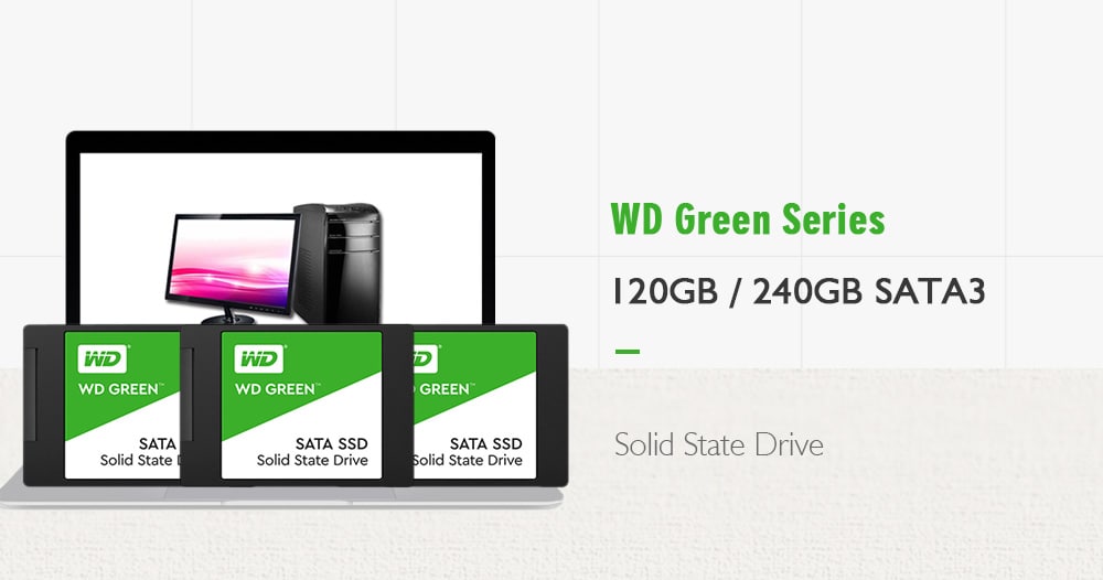 WD Green 2.5Inch 120GB SATA3 SSD- Green 120GB