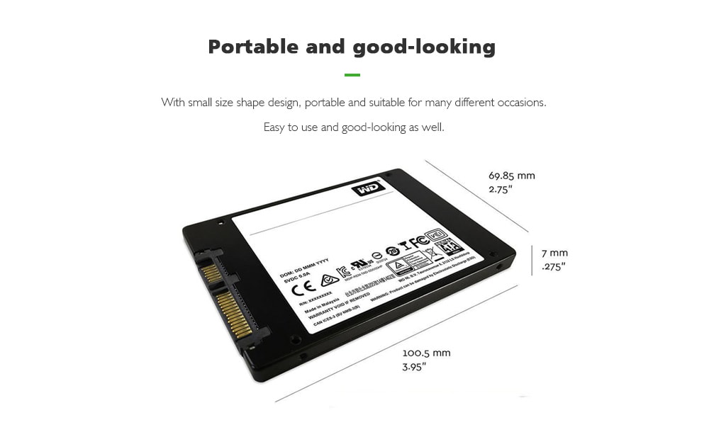 WD Green 2.5Inch 120GB SATA3 SSD- Green 120GB