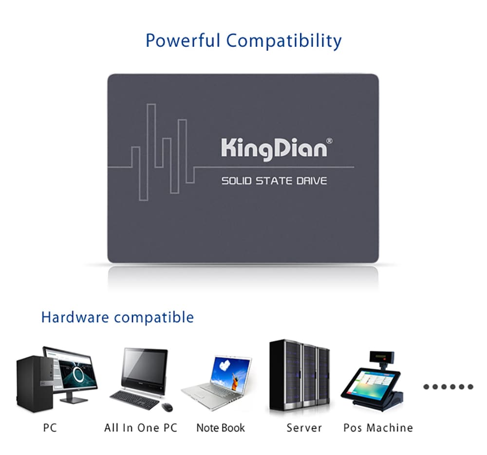 SSD SATA3 2.5 inch  120G Hard Drive Disk HD HDD factory directly KingDian Brand- Black