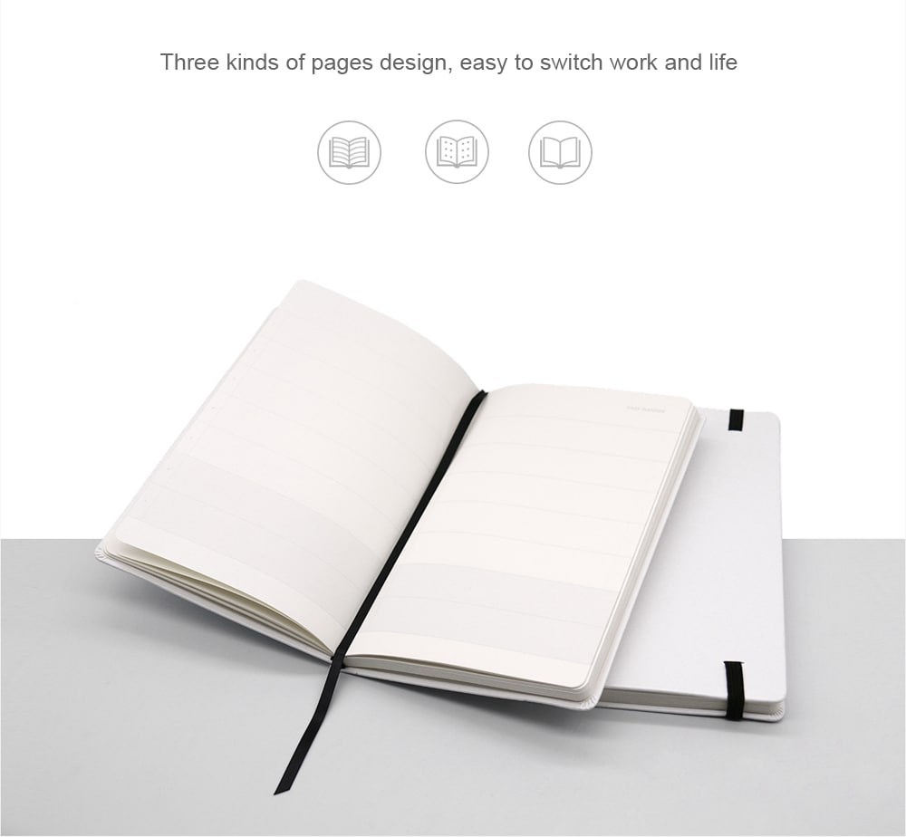 Original Xiaomi PU Leather Cover Notebook Writing Book- Black