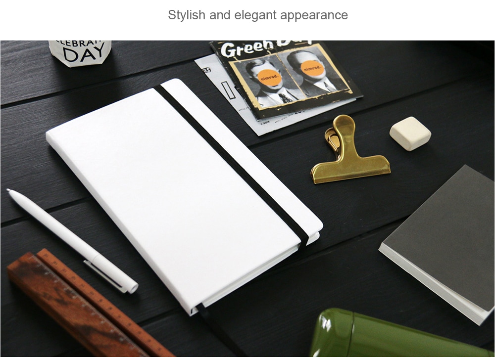 Original Xiaomi PU Leather Cover Notebook Writing Book- Black