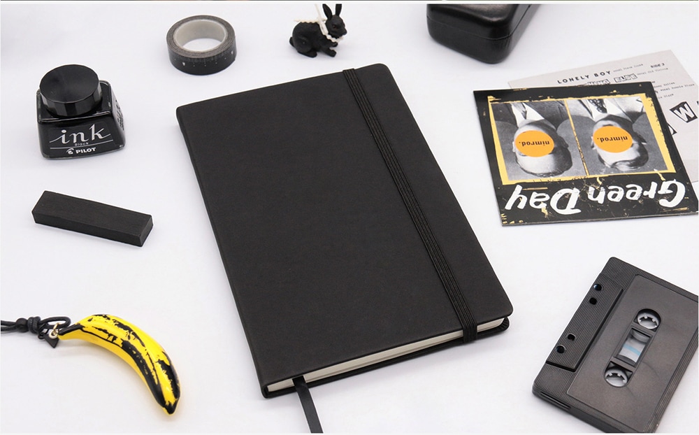 Original Xiaomi PU Leather Cover Notebook Writing Book- Black