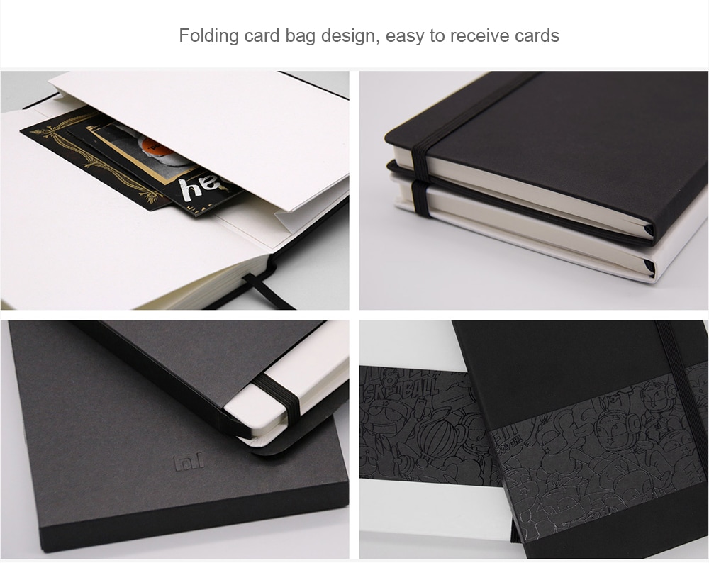 Original Xiaomi PU Leather Cover Notebook Writing Book- Black