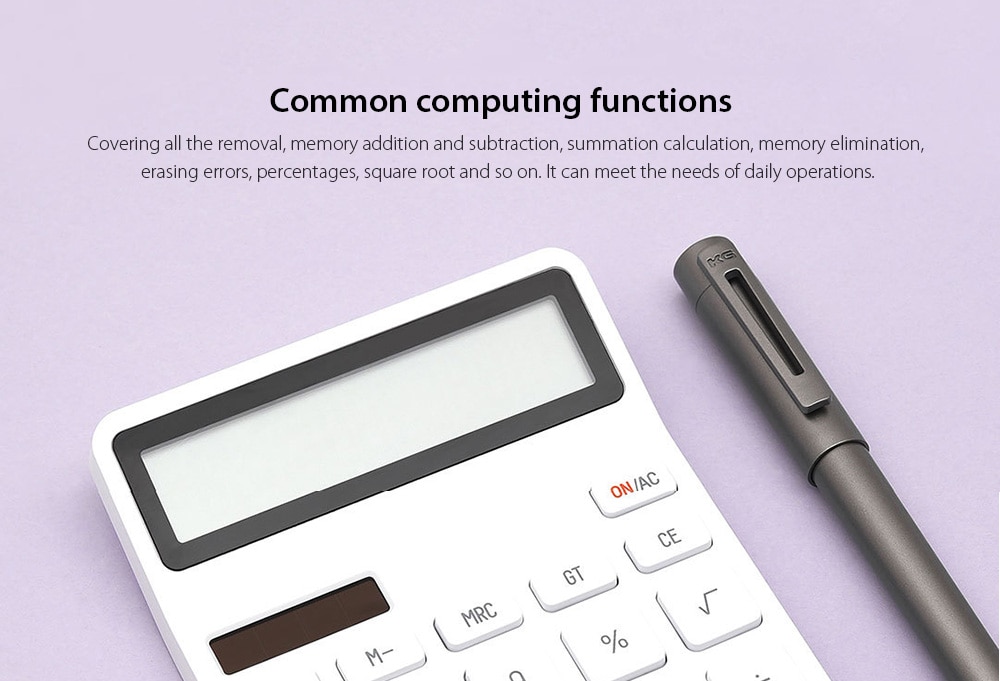 Solar Desktop Calculator from Xiaomi youpin- White