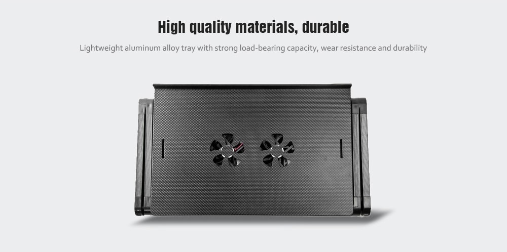 Portable Adjustable Aluminum Laptop Desk- Black