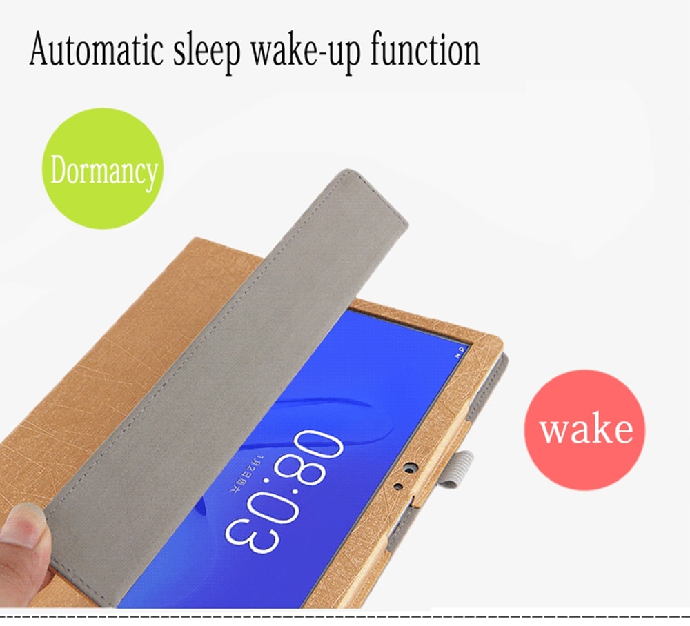 Tablet Cover Case Auto Sleep / Wake Up Function for Teclast T20- Gold