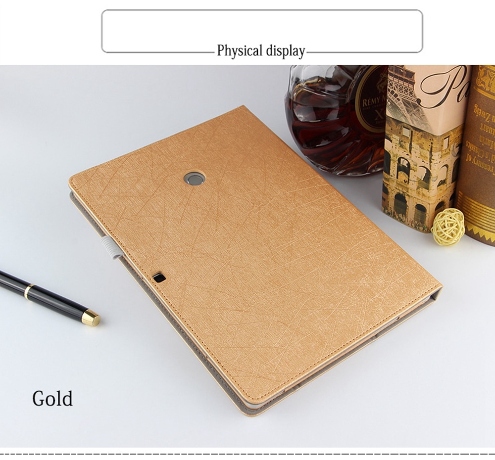 Tablet Cover Case Auto Sleep / Wake Up Function for Teclast T20- Gold