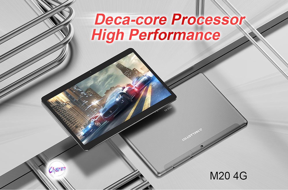 Teclast M20 4G Phablet Android 8.0 10.1 inch MT6797 ( X23) Deca Core 4GB RAM 64GB eMMC ROM Double Cameras Dual Cards Dual Standby Dual WiFi- Dark Gray