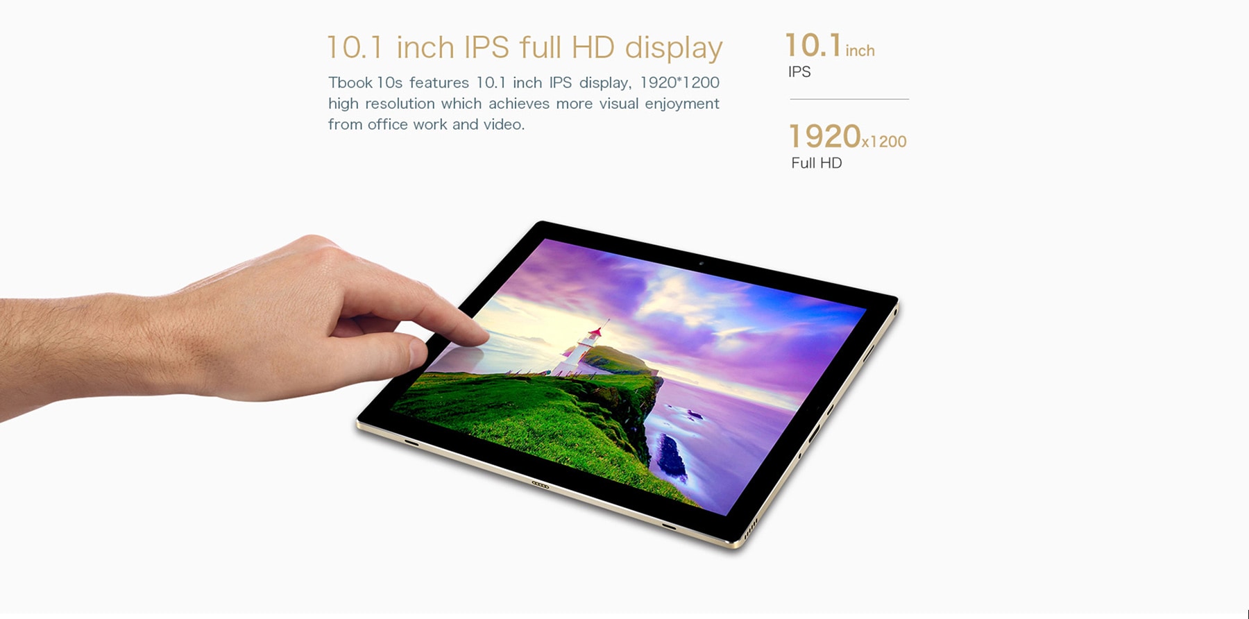 Teclast Tbook 10 S 2 in 1 Tablet PC 10.1 inch Windows 10 + Android 5.1 IPS Screen Intel Cherry Trail X5 Z8350 64bit Quad Core 1.44GHz 4GB RAM 64GB ROM Bluetooth 4.0- Champagne gold