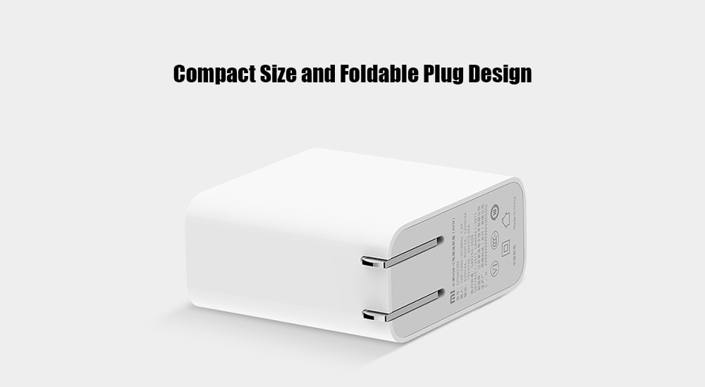 PD 2.0 USB Type-C Power Adapter for Xiaomi 45W Quick Charge 3.0 Gift Cable- White Chinese Plug