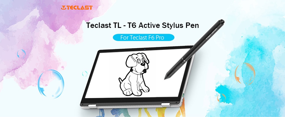 Teclast TL - T6 / F5 Active Stylus Pen Black Aluminum Alloy for Teclast F6 Pro F5 Notebook X6 Pro X4 Tablet- Black