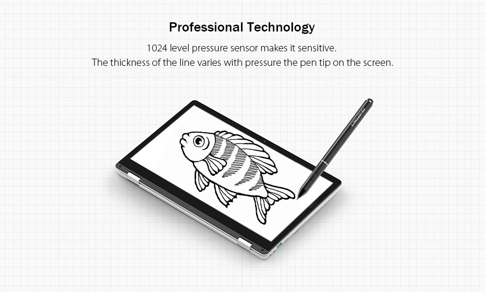 Teclast TL - T6 / F5 Active Stylus Pen Black Aluminum Alloy for Teclast F6 Pro F5 Notebook X6 Pro X4 Tablet- Black