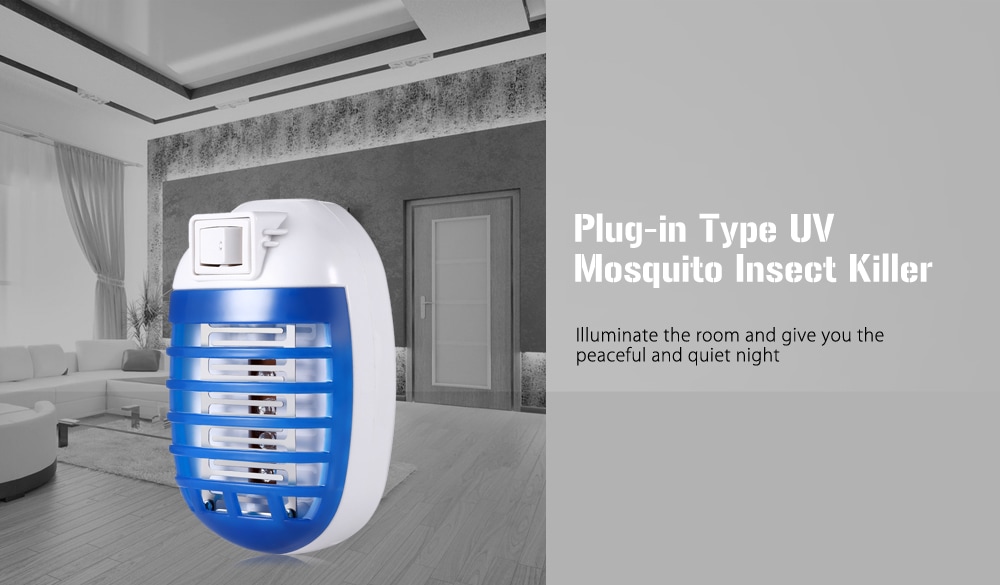 US Plug Plug-in Type Ultraviolet Light Mosquito Insect Killer Bug Zapper- Colormix