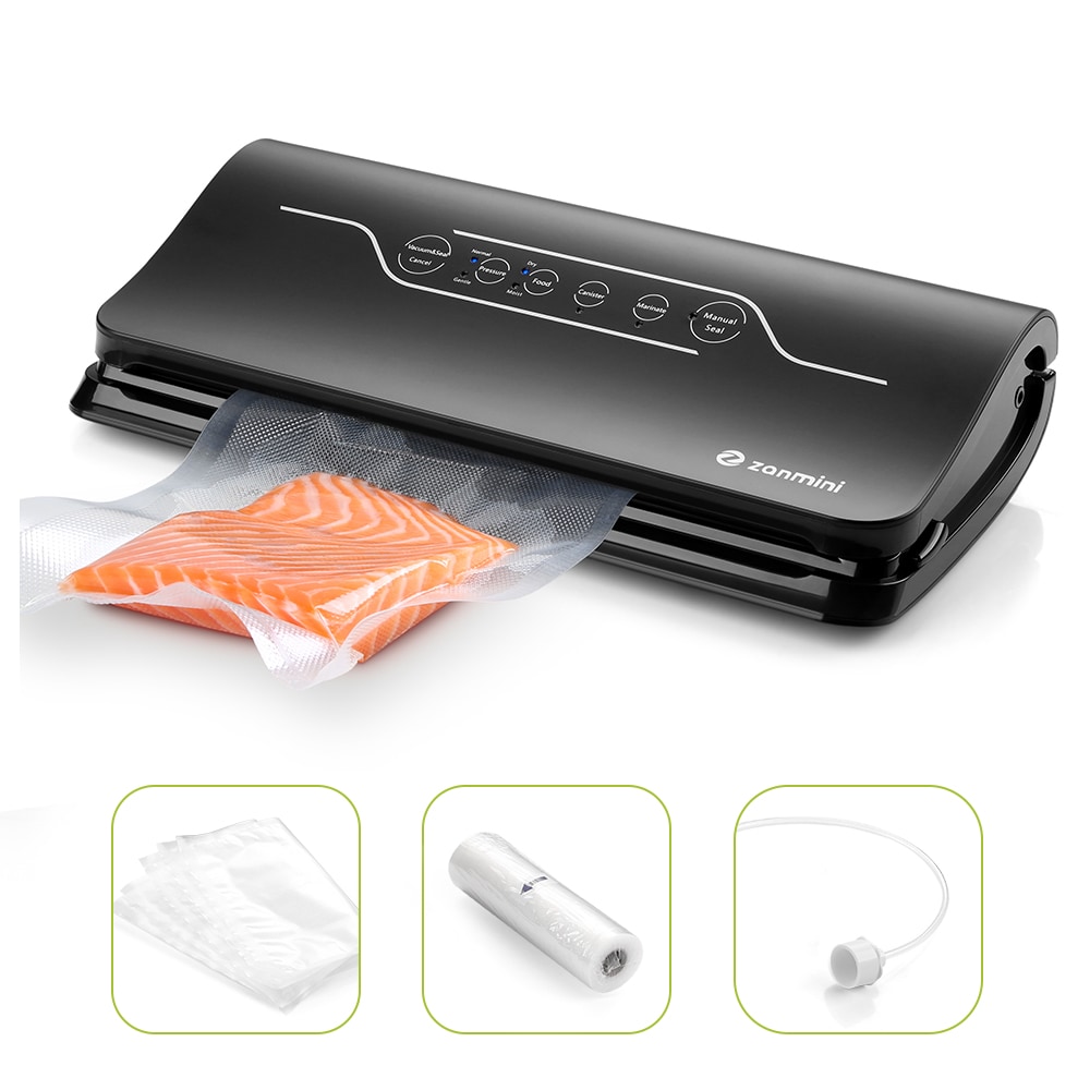 zanmini GN - 1058 Vacuum Food Sealer- Black EU Plug