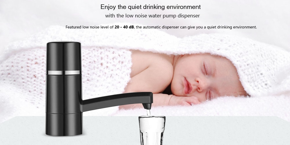 Wireless Rechargeable Electric Water Pump Bottle Dispenser Portable Drinking Bottles Drink Ware Tools- White