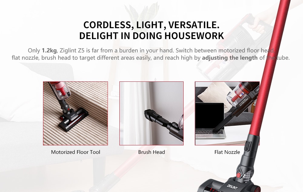 Ziglint Z5 Cordless Handheld Vacuum Cleaner- Red EU