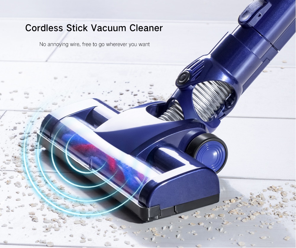 PUPPYOO WP536 Wireless Handheld Stick Vacuum Cleaner - Blue