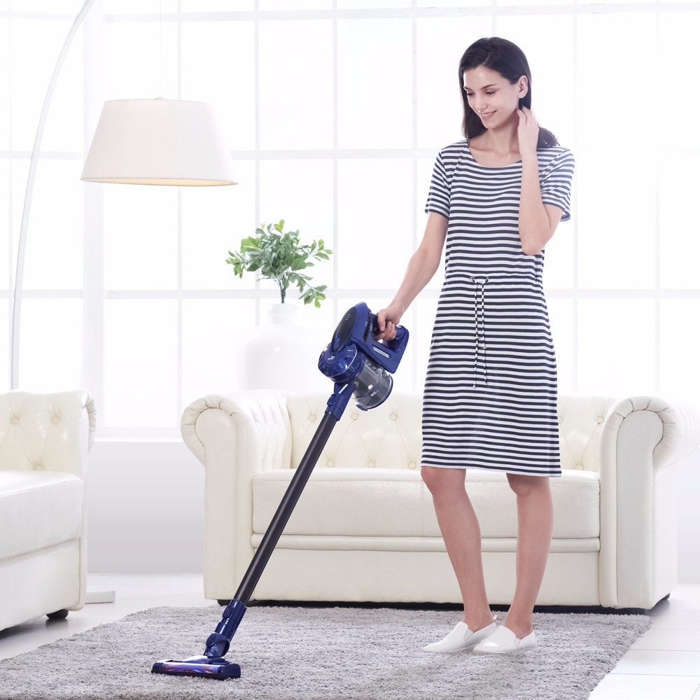 PUPPYOO WP536 Wireless Handheld Stick Vacuum Cleaner - Blue