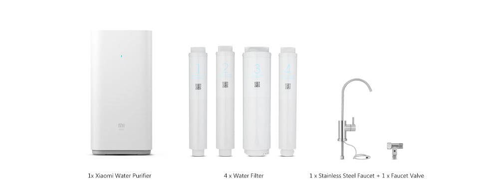 Original Xiaomi Mi Water Purifier Watering Filters Support RO Purification Technology- White