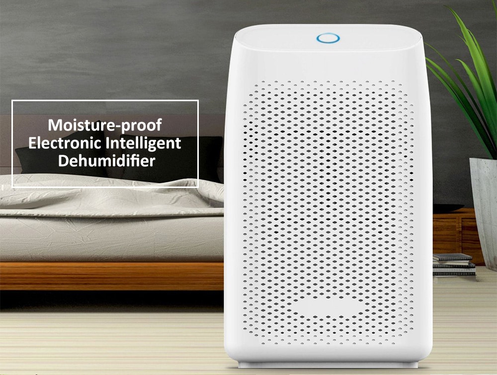 T8 700ml Small Semiconductor Dehumidifier Household Moisture-proof Electronic Intelligent Dehumidifier- Milk White