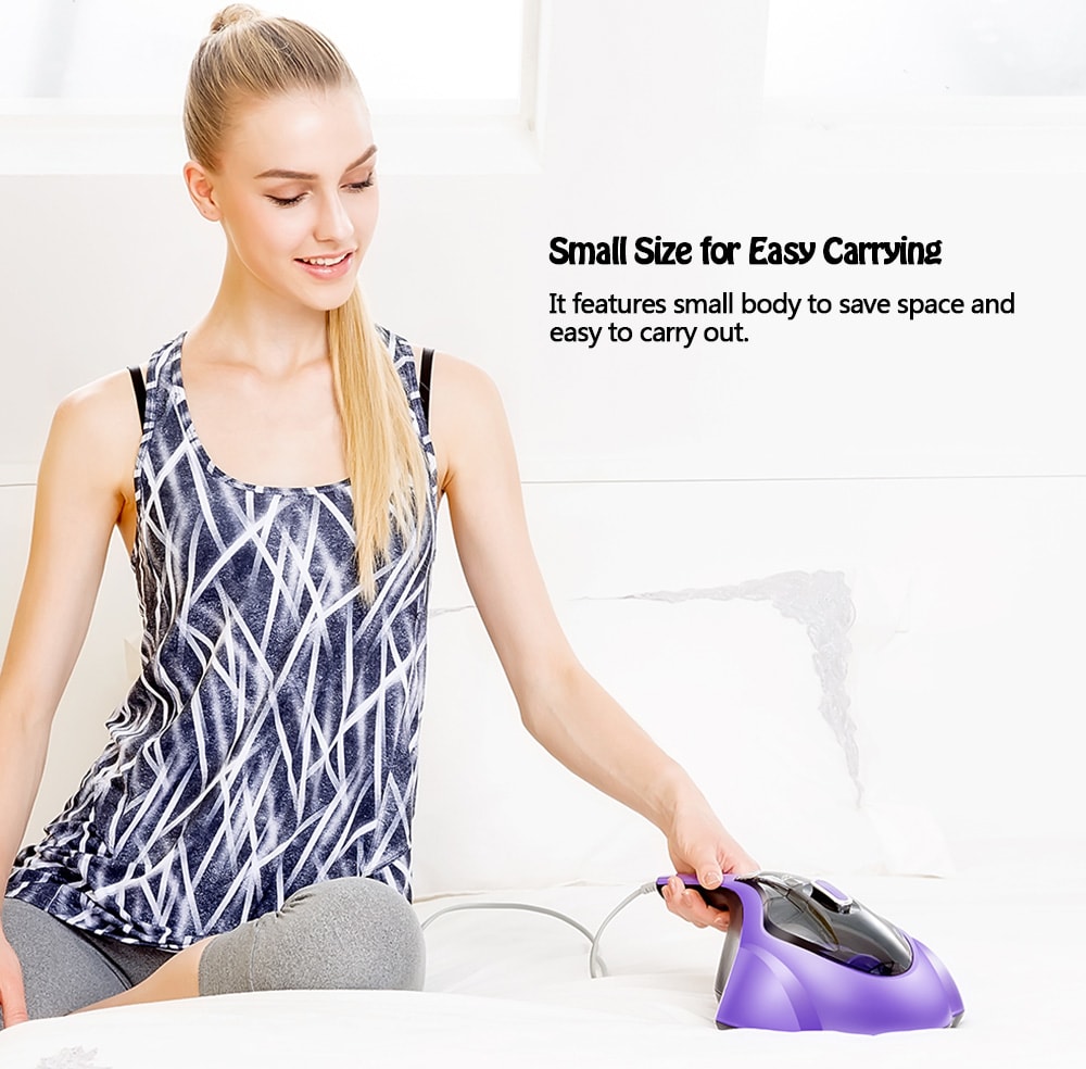 PUPPYOO WP606 Household Mini Vacuum Cleaner Ultraviolet Dust Mite Controller- Lovely Purple